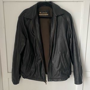 Columbia Leather Bomber Jacket